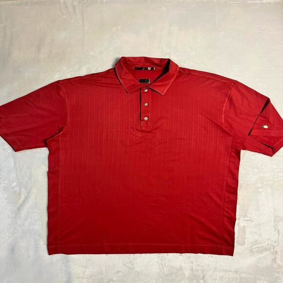 Nike Fit-Dry Performance Polo 90's Y2K Golf Tiger Woods Collection Men's L Red - Picture 3 of 10